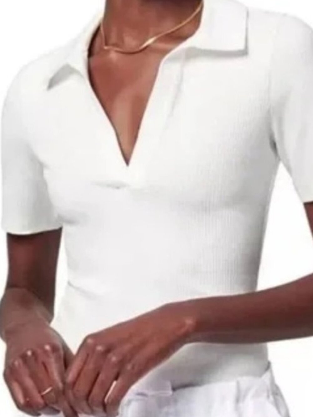 Faherty Brand V-Neck Bodysuit